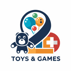 A logo for toys and games vector artwork illustration 