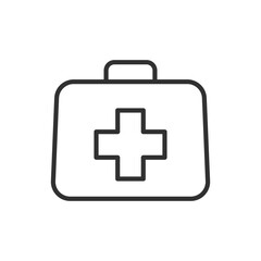 First aid kit, linear icon. Line with editable stroke