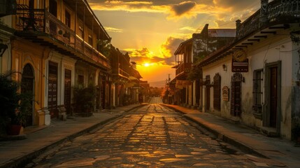 The ancient city of Vigan in the Philippines known for its preserved Spanish colonial architecture and cobblestone streets offering a glimpse into the