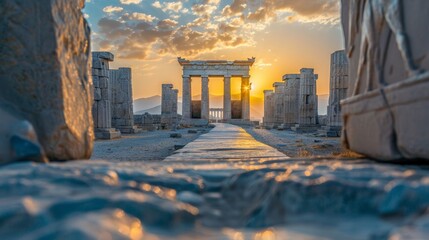 The ancient city of Persepolis in Iran a ceremonial capital of the Achaemenid Empire known for its impressive ruins including the Gate of All Nations
