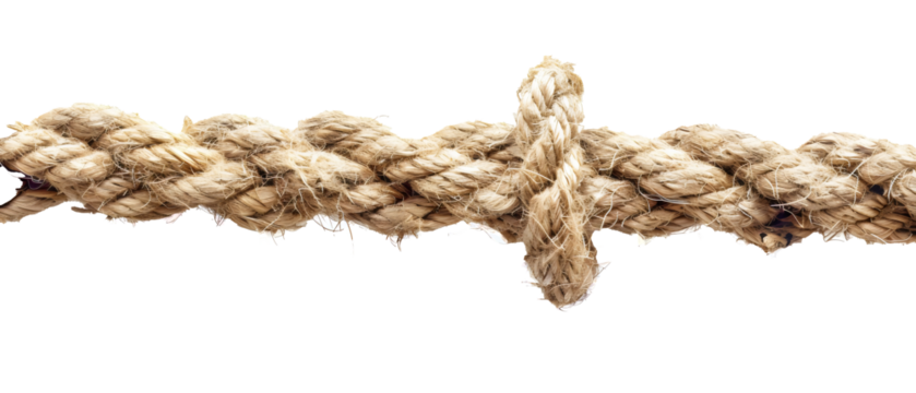 rope with knot isolated png transparent background