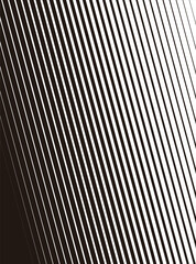 Black and white diagonal halftone of lines. Transition pattern. Vector Format Illustration 