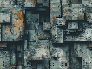 Capture the essence of urban exploration through a high-angle view