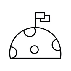 moon  with white background vector stock illustration