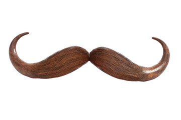 A mustache with a brown color and a brown color mustache, father's day , clipart, isolate on white background.