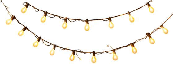 glowing light bulb string bulb Lights Christmas lights  transparent background bulb isolated png