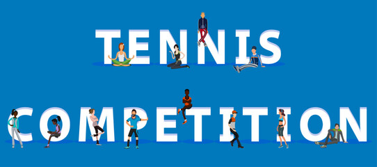 People on "Tennis Competition" for Web, Mobile App