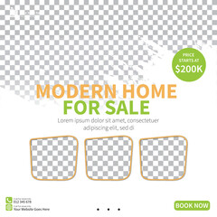 Real Estate Property Marketing Social Media Banner, Social Media Post Layouts