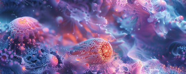 Obraz premium Craft a photorealistic interpretation of mystical creatures in an abstract setting