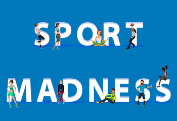 People on "Sport Madness" for Web, Mobile App, Presentations