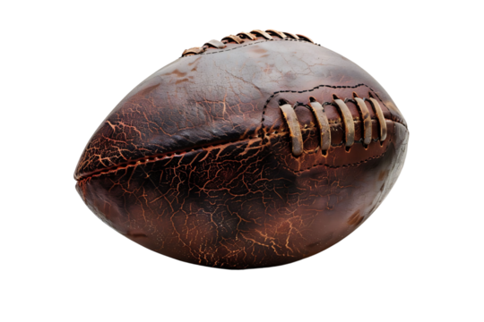 American football on isolated transparent background
