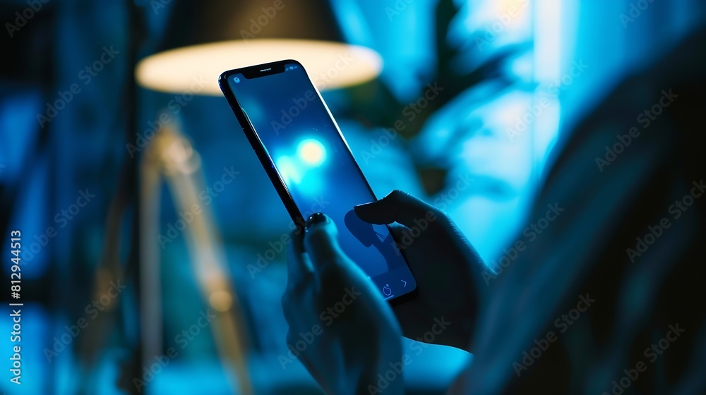 Poster mobile phone with sample video posted on social media app : generative ai