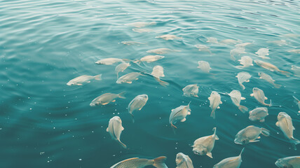 Strange fish on the lake, animal photography