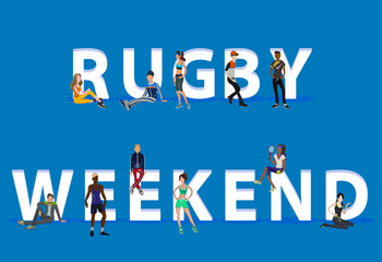 People on "Rugby Weekend" for Web, Mobile App, Presentations