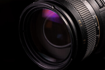 Front photography telephoto lens with different sizes, buttons and parameters