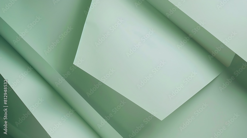 Poster minimal geometric shapes and lines in light green color abstract monochrome creative paper texture b