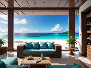 Ocean villa style interior design