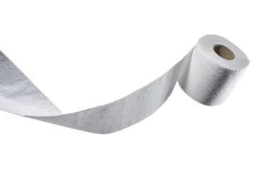 Roll of toilet paper . Not background