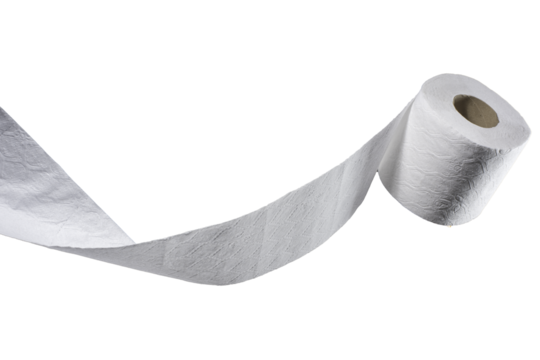 Roll of toilet paper . Not background