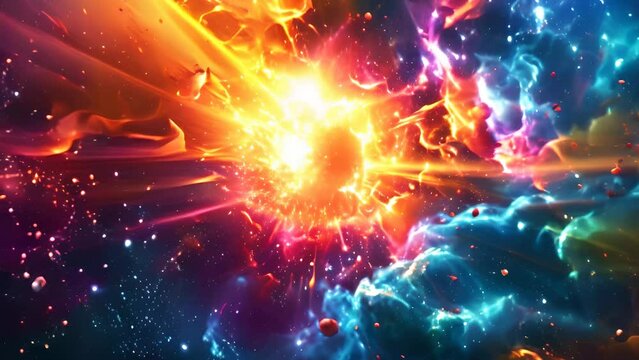 The explosion of a star
