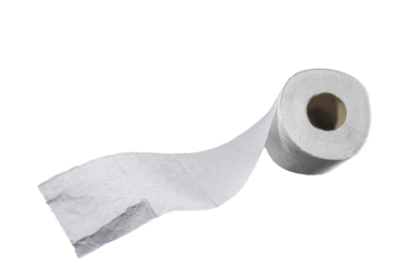 Toilet paper roll with an extended part. Not background