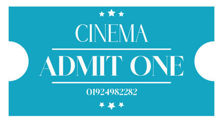 Retro Cinema ticket illustration design