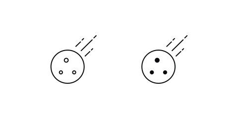 meteorities with white background vector stock illustration