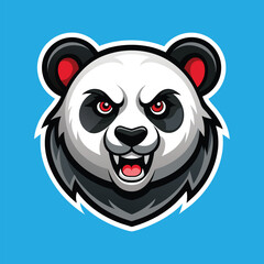 Panda mascot panda head mascot panda logo design
