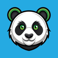Panda mascot panda head mascot panda logo design
