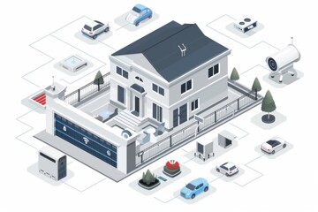 Extensive wireless security systems integrate voice-operated alarms and cameras for home IoT connectivity and control.