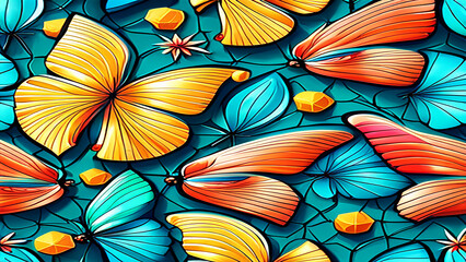 seamless pattern with butterfly