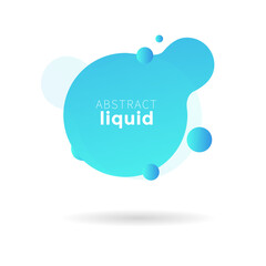 Social media speech bubble, social network concept, Liquid label, Blue Liquid