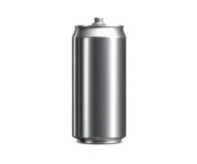 Aluminum can on Transparent Background
