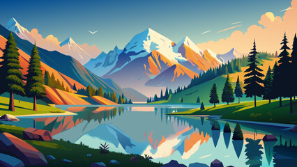Colorful Summer panorama of the Lac Blanc lake & Mont Blanc (Monte Bianco) on background, Chamonix location. Beautiful outdoor scene in Vallon de Berard Nature Reserve, Graian Alps, France, Europe
