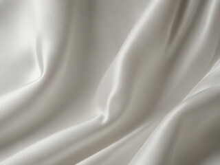 Obraz premium luxurious white silk fabric with elegant folds