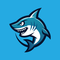 Shark mascot logo design shark vector illustration
