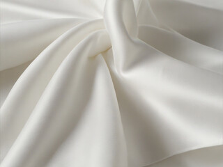  luxurious white silk fabric with elegant folds