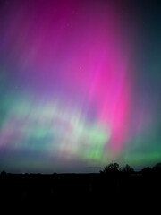 colorful northern light in Latvia