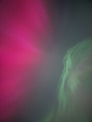 Northern lights or Aurora borealis in the sky