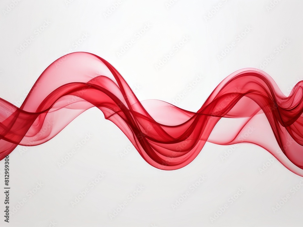 Canvas Prints abstract red wave on white background. vector illustration.