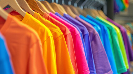 Fototapeta premium Pride Month Sale: Celebrate with a Rainbow of T-Shirts!