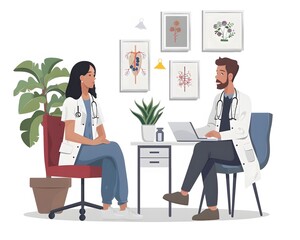 Specialist appointment flat design front view expert advice theme water color Monochromatic Color Scheme