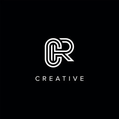CR RC Abstract Letter logo design. Initial Vector symbol