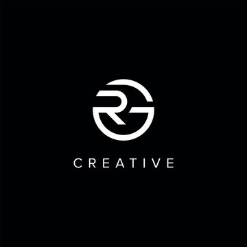 GR RG Abstract Letter logo design. Initial Vector symbol.