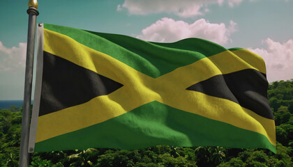 Independence Day in Jamaica. Emancipation Day in Jamaica. flag of Jamaica