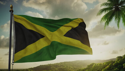 Independence Day in Jamaica. Emancipation Day in Jamaica. flag of Jamaica