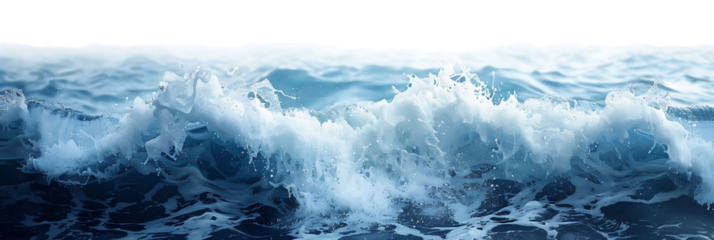 sea waves on isolated transparent background