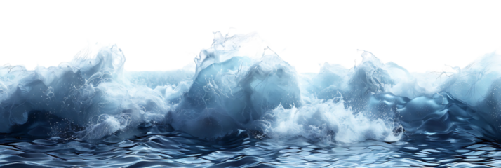 sea waves on isolated transparent background
