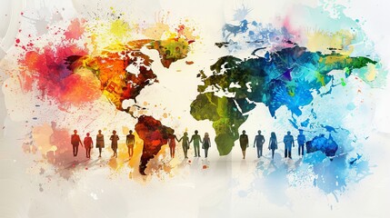 Create an image showcasing the global interconnectedness of cultures