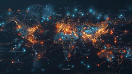 Fototapeta premium Generate a comprehensive global map